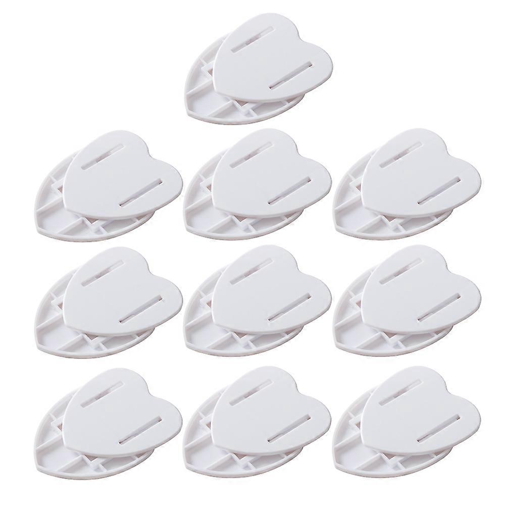Wall Mounted Socket Fixer for Hanging 10Pcs Heart Shape Power Strip