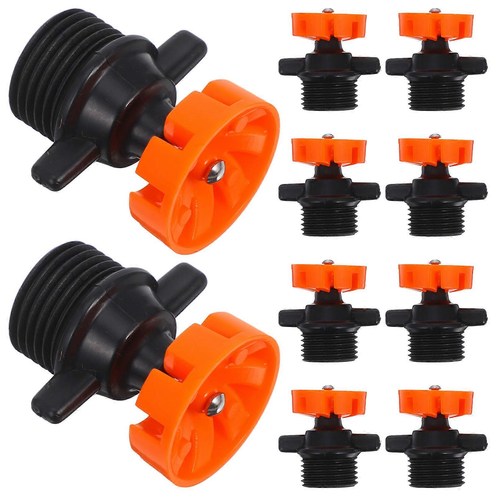 Orange Rotating Sprinkler Head for Garden Irrigation 10Pcs Automatic