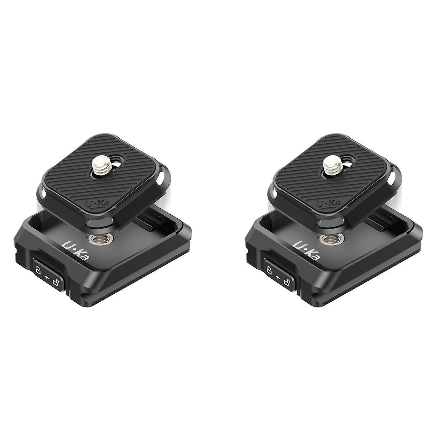 2X ULANZI UKA01 Camera Quick Release Plate Kit Arca/F38 Interface Plate Mount Quick Setup System for Sony/Nikon/DJI/Fuji