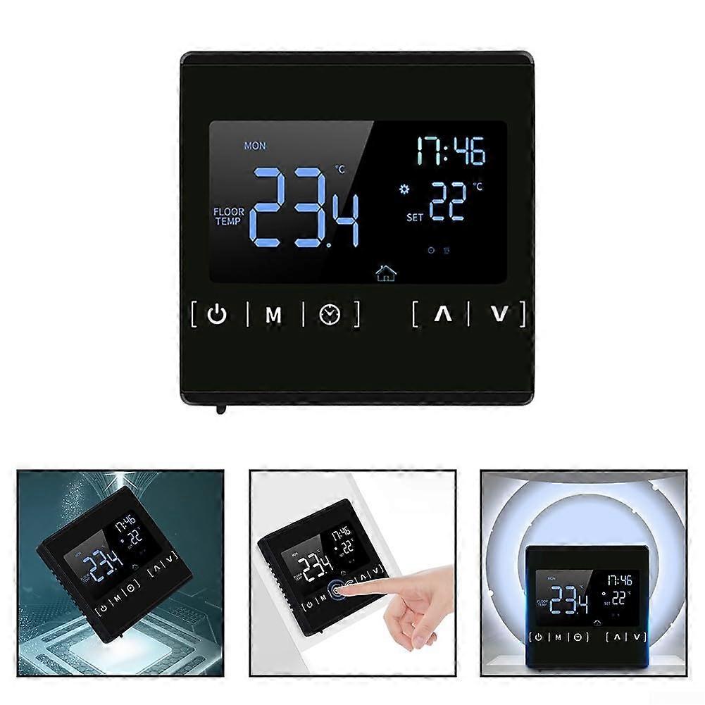 Smart Heating Thermostat Touch Screen with Power Off Memory Child Lock for Water Heating