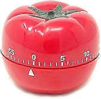 Mechanical Winding 60 Minute Timer 360 Degree Rotating Tomato Shaped Kitchen Cooking Timer Red