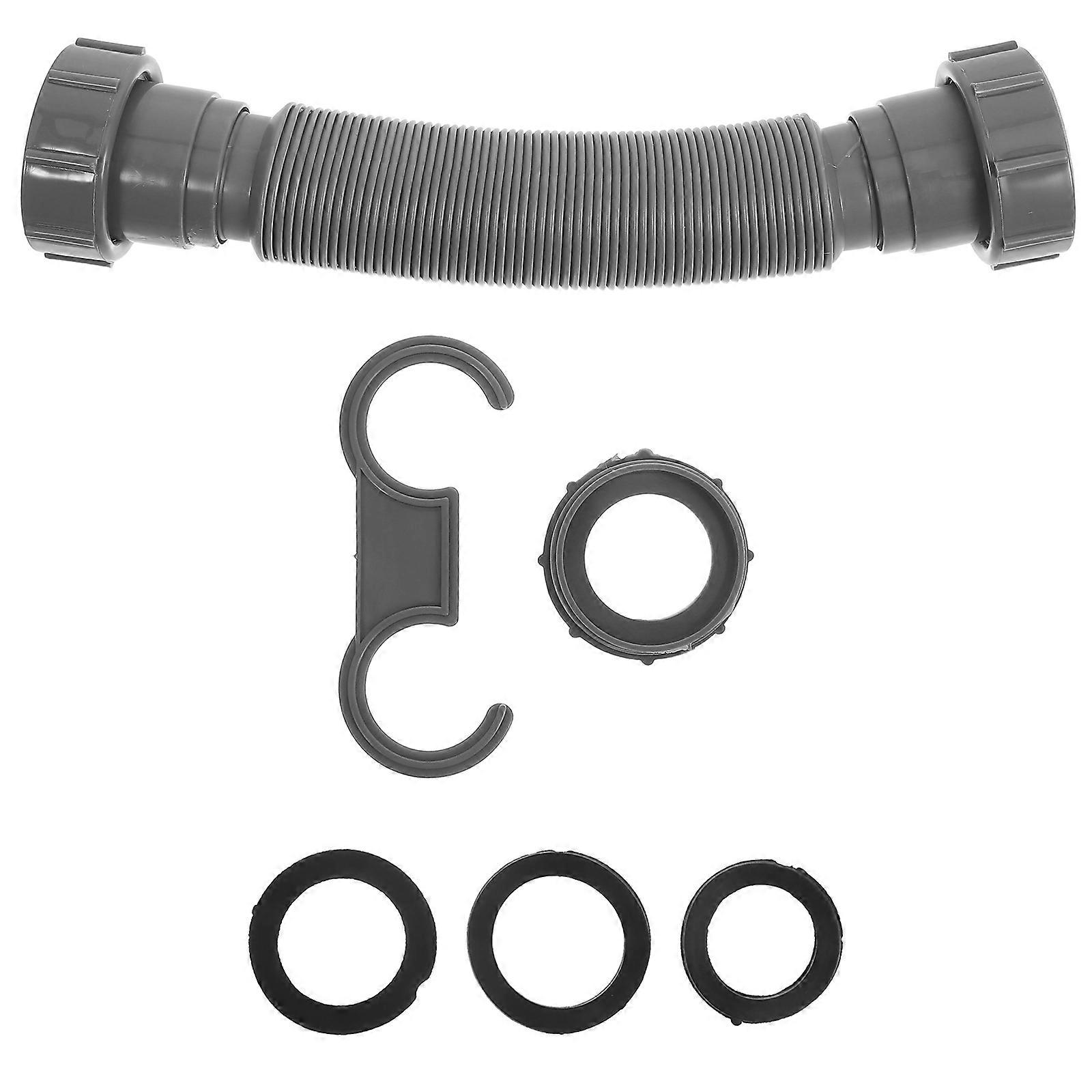 Plastic Sink Drain Hose for Kitchen and Bathroom with Adjustable Waste Pipe