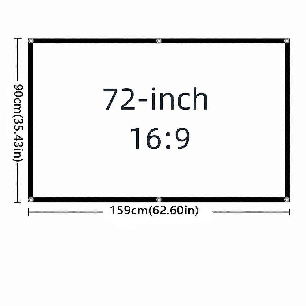 Polyester Projector Screen Video Equipments Folding Soft Screen Foldable Projection Screen  Theater