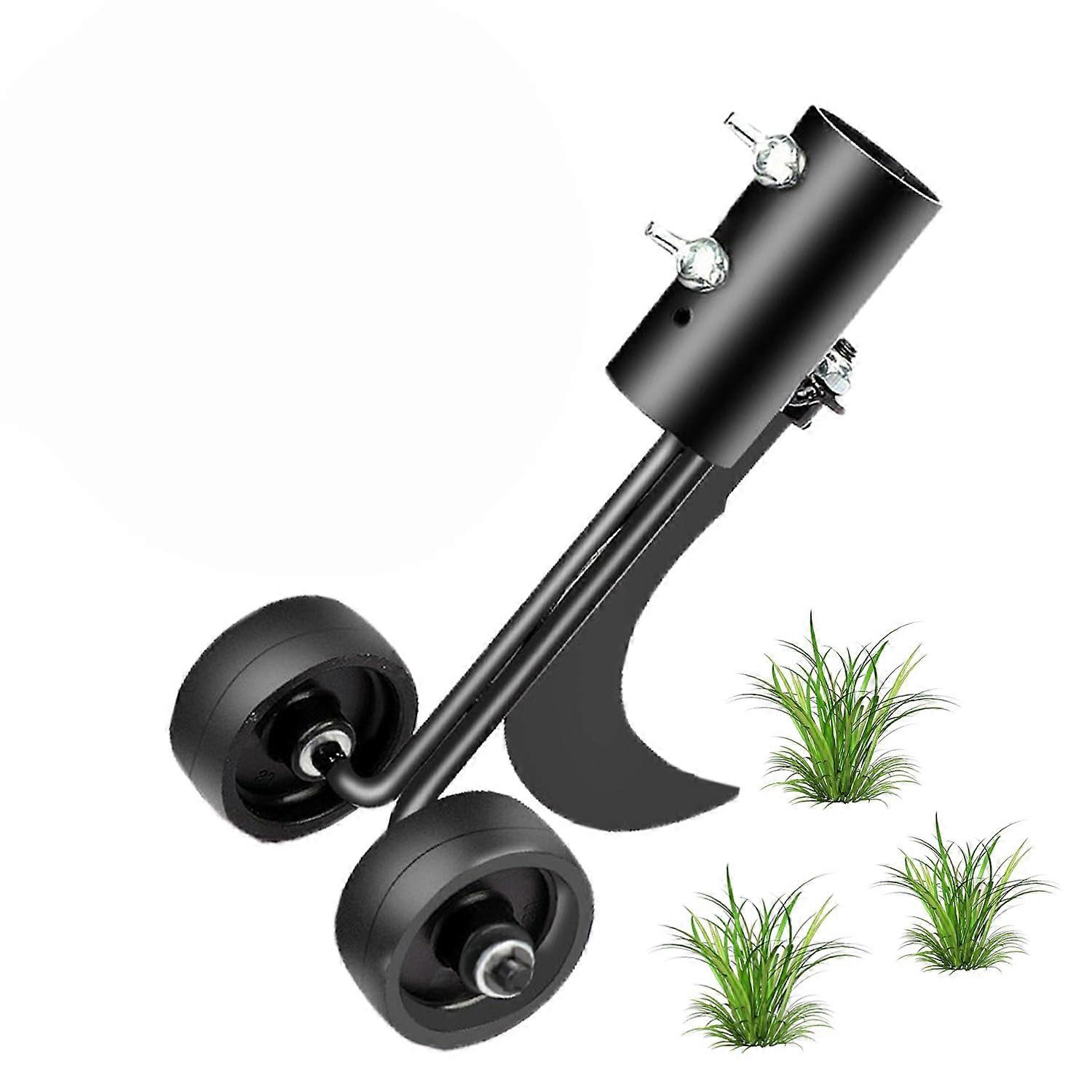 Weed Puller Tool with Wheels, Adjustable Handle Garden Weeding Tool for Patio Lawn Driveway (Black)