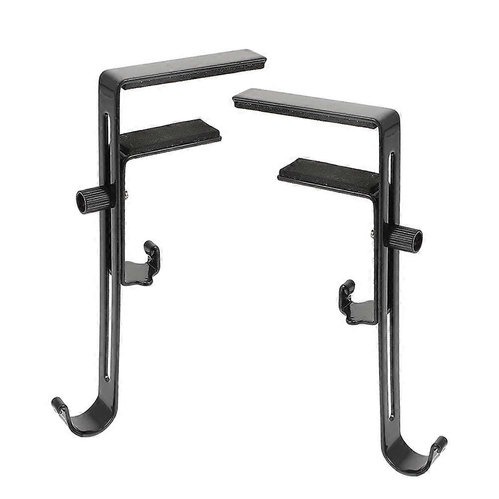 Black Stretch Hook Iron Christmas Stocking Holders for 2Pcs Fireplace Use