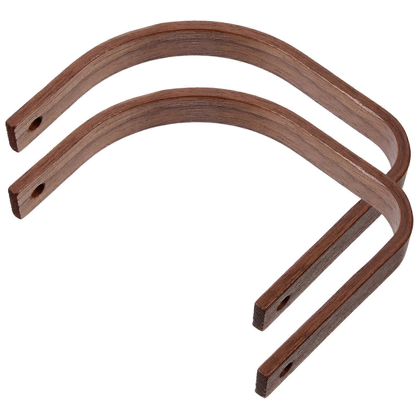 Dark Brown Wooden Teapot Handle Replacement for 2Pcs Kettle Grip Supply