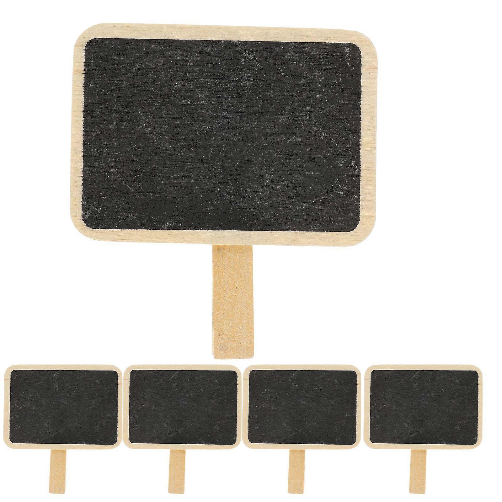 10pcs Mini Rectangle Chalkboards Blackboard with Wooden Clip Message Boards