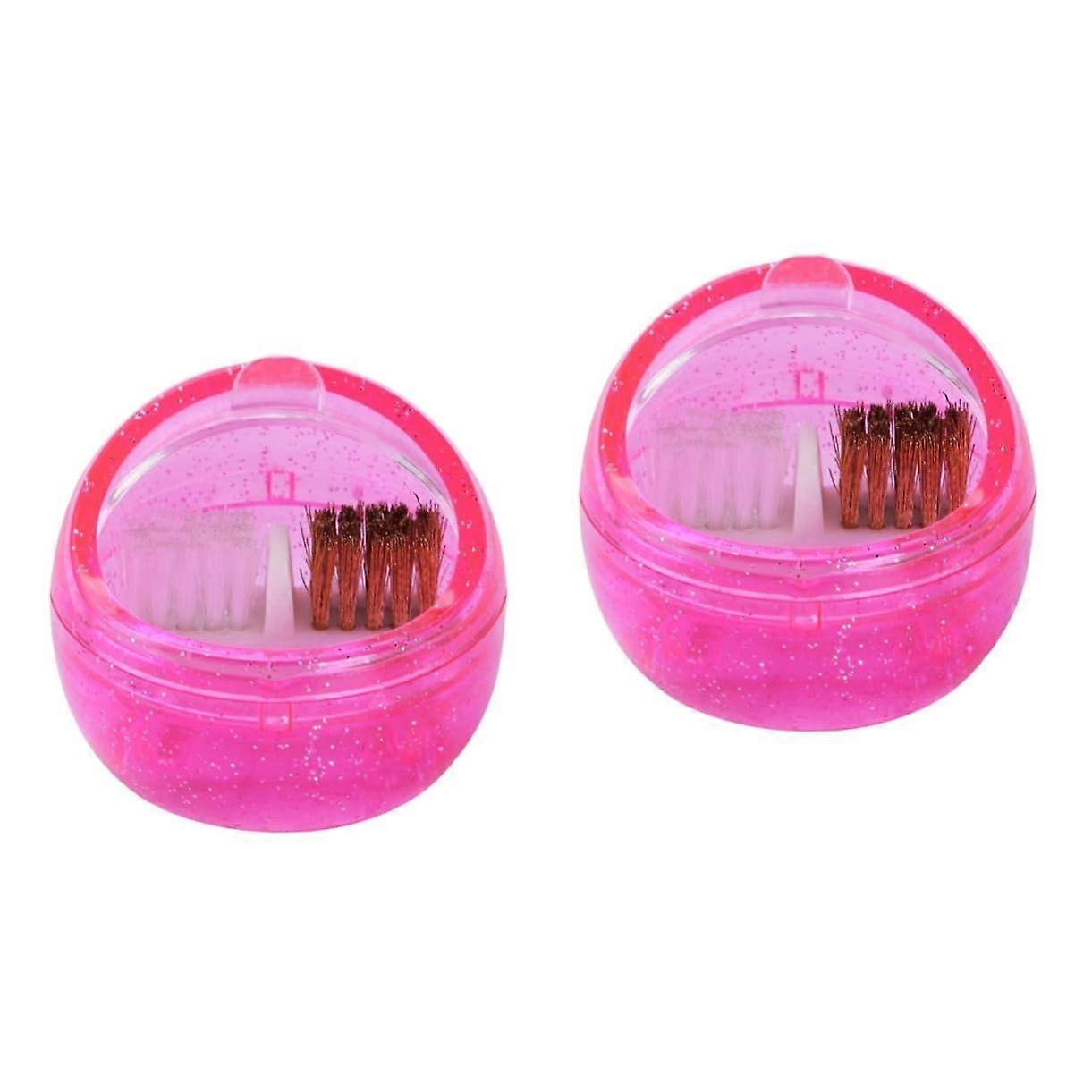2pcs Nail Drill Bit Cleaner Brush Set for Efficient Bit Cleaning and Professional Maintenance Rosy