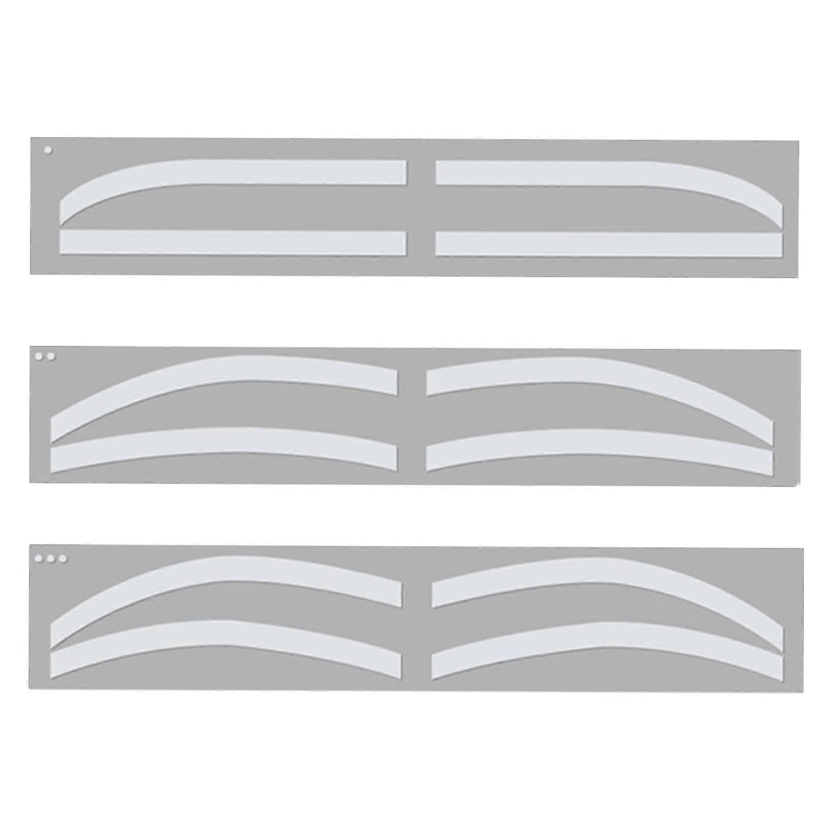 Eyebrow Shaping Stickers with Three Arc Templates, Disposable Brow Mapping Guide for Microblading