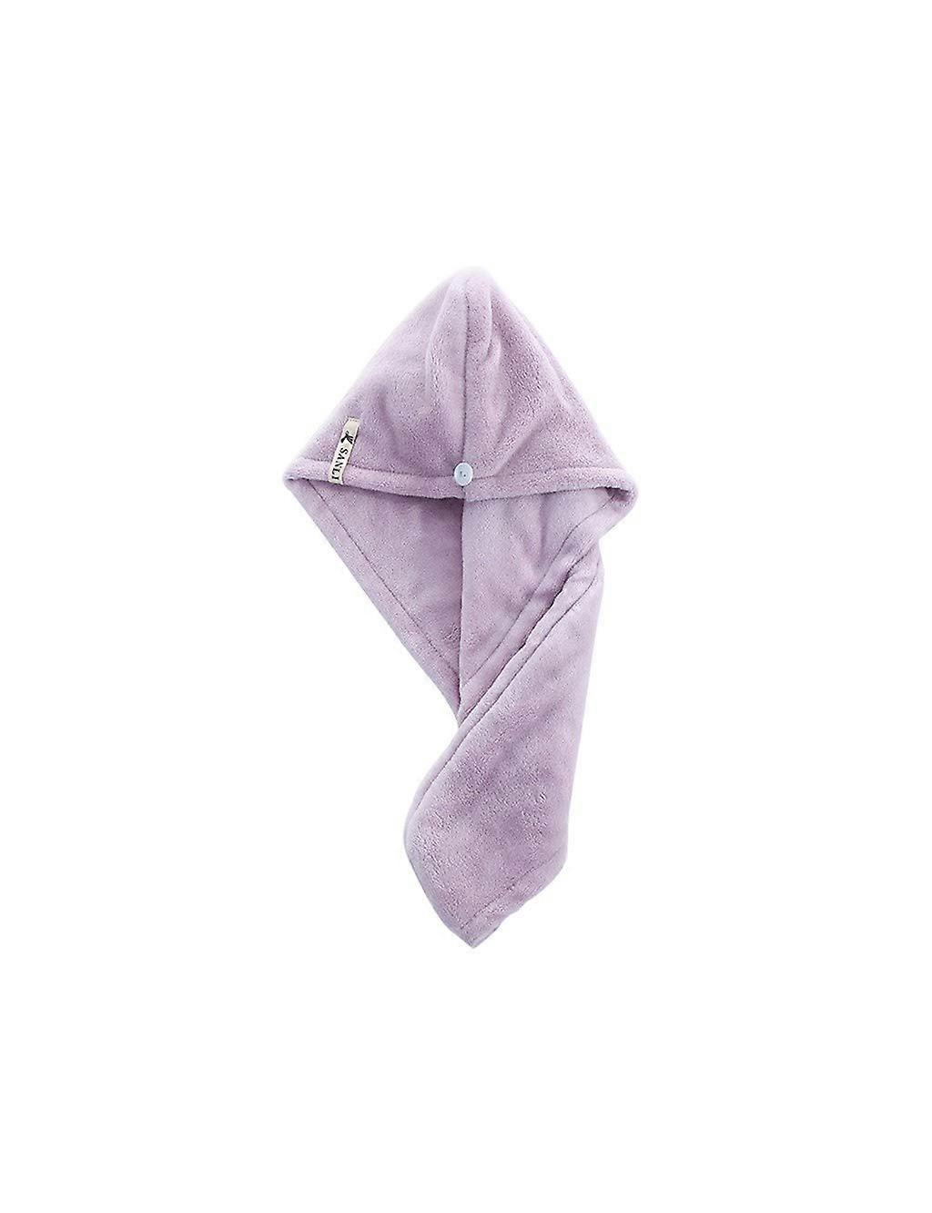 Microfiber Hair Drying Cap with Fast Absorption, Thick Double Layer Quick Dry Towel Wrap Lilac