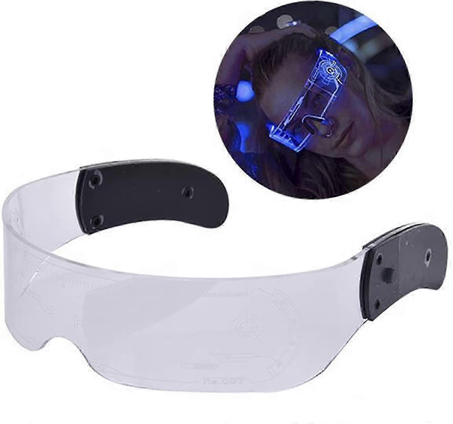 Led-valolasit aikuisille, led-visiirilasit 7 värissä, värivalolasit