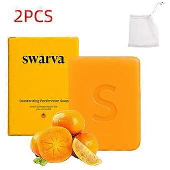 1-3x Swarva Persimmon Soap Bar Body Odor Control Deodorant Soap for Men & Women