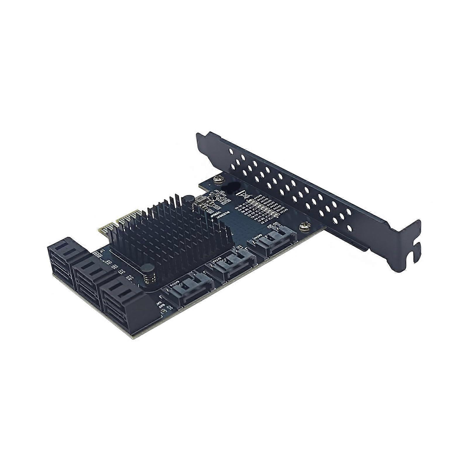 PCIe 1X 4X 9 Port Expansion Card, 6Gbps Speed Data Transfer, HotSwap Storage Controller