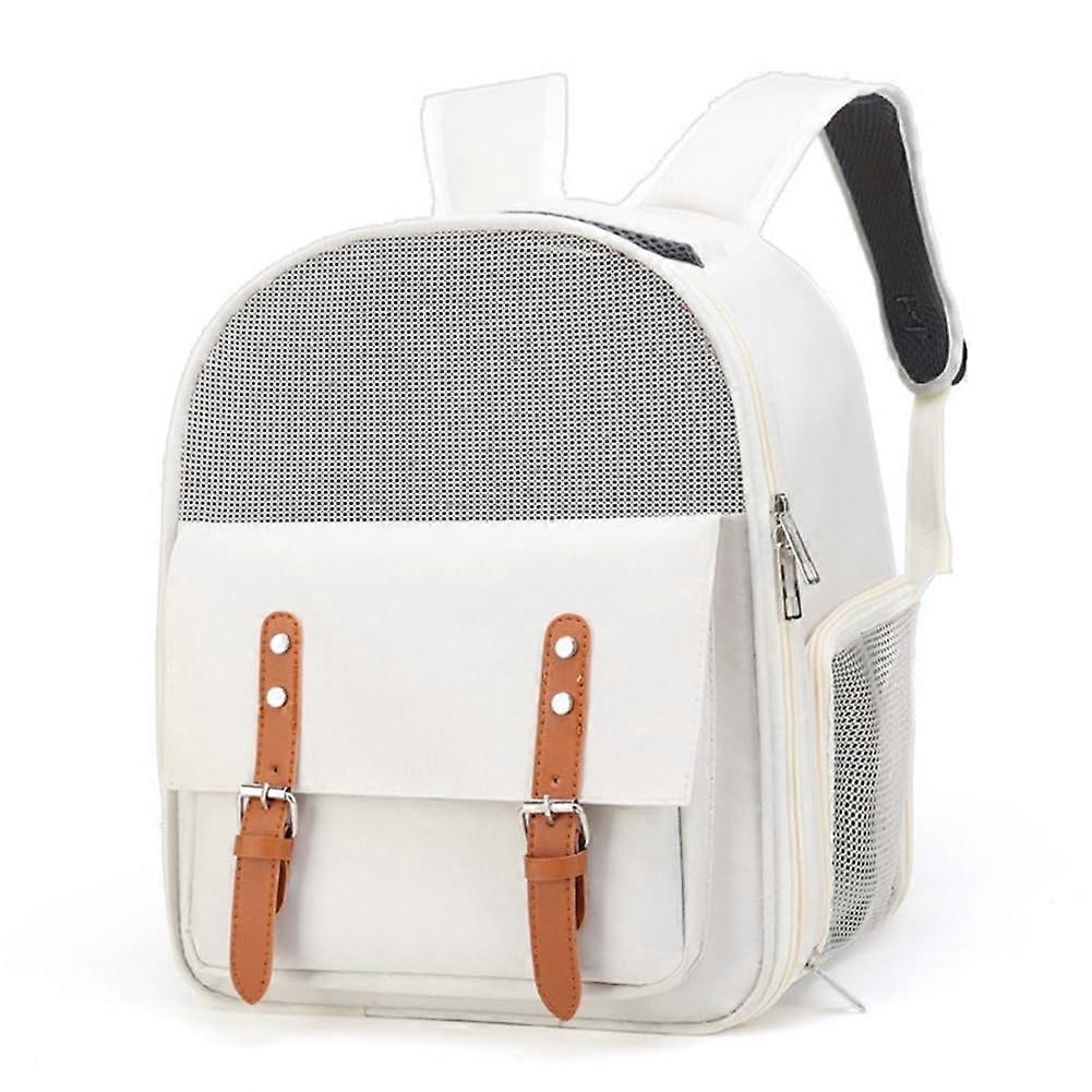 Breathable Pet Carrier Backpack for Small Cats and Dogs with Foldable Design and Adjustable Straps