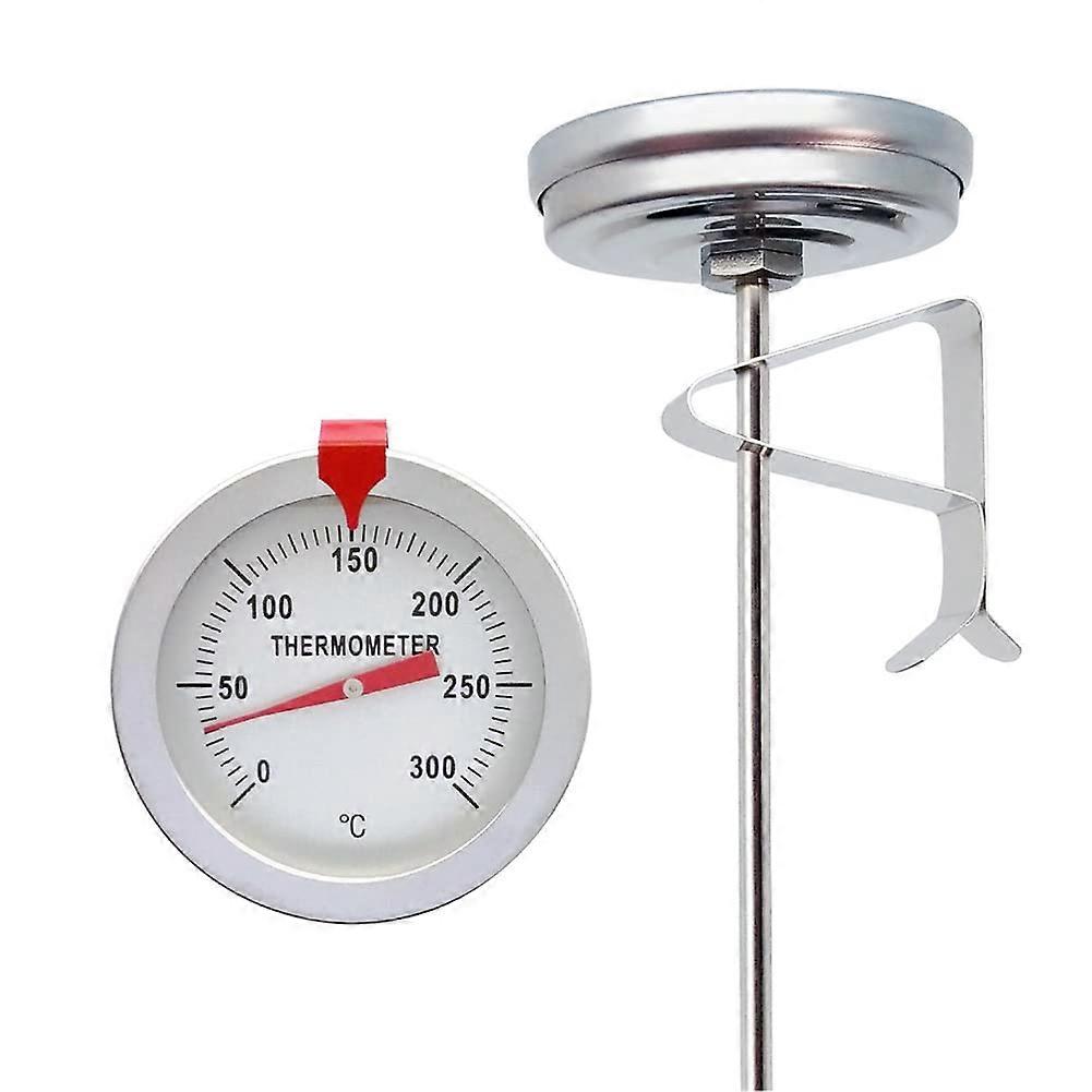 Stainless Steel Cooking Thermometer for Deep Frying Candy Meat BBQ with Clip Instant Read