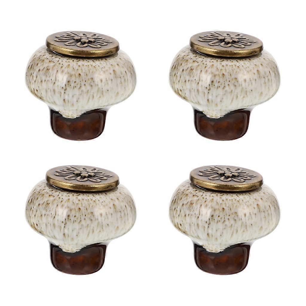 Antique Ceramic Cabinet Handles and Drawer Pulls, Single Hole Wardrobe Knobs, Durable Furniture Hardware
