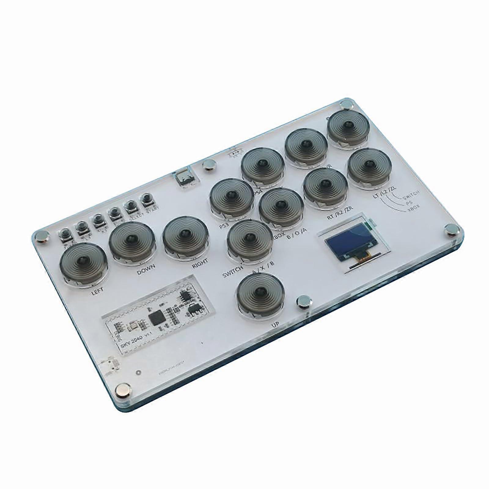 Arcade Fight Stick 12Key AllButton Controller with Turbo, MultiPlatform for PC PS4 Switch Grey