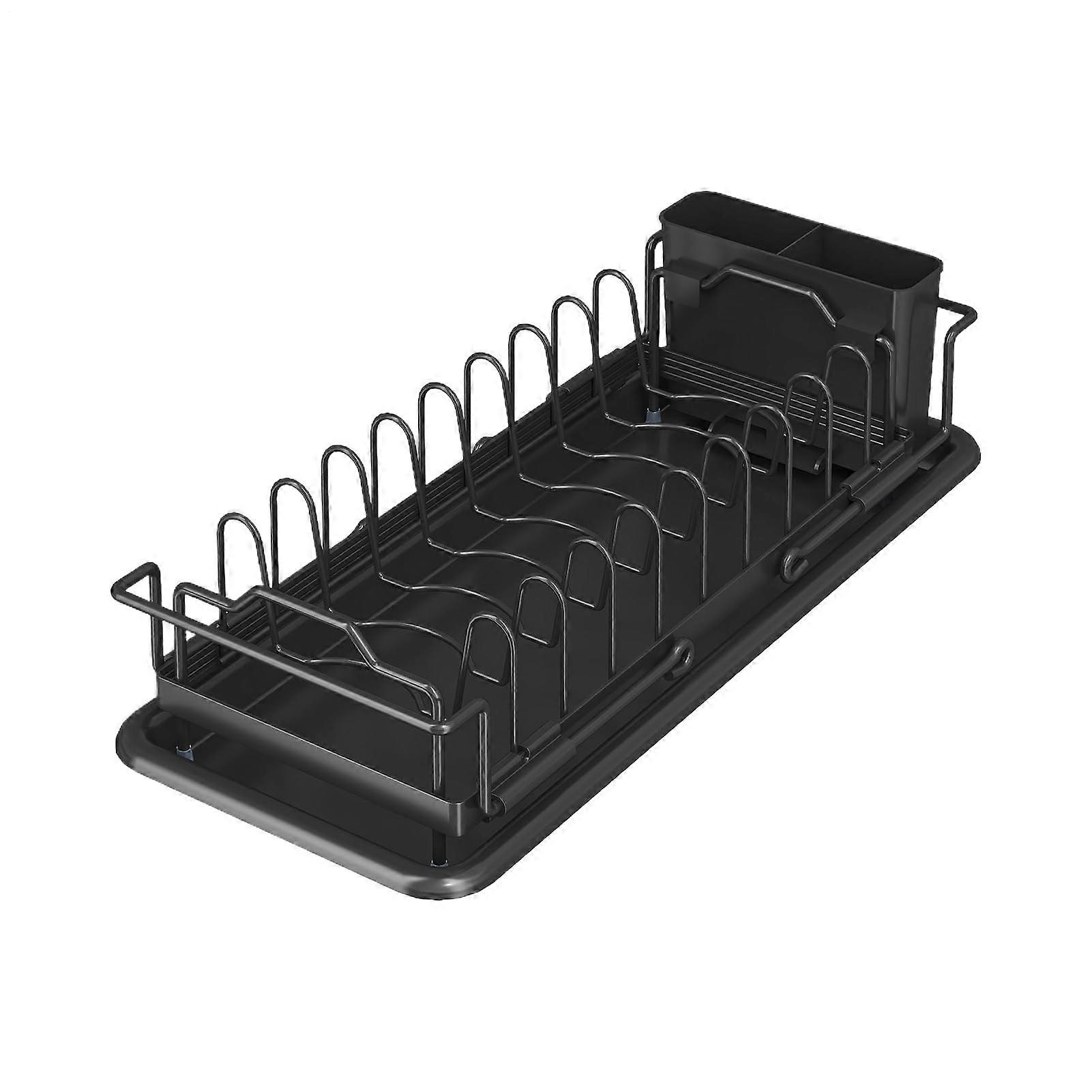 Adjustable Over Sink Dish Drying Rack with MultiSection Storage and NonSlip Stability for Kitchen