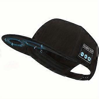 Adjustable Wireless Speaker Cap, Voice Call & Music Playback, USB Charging, Compatible with Men and Women, Black