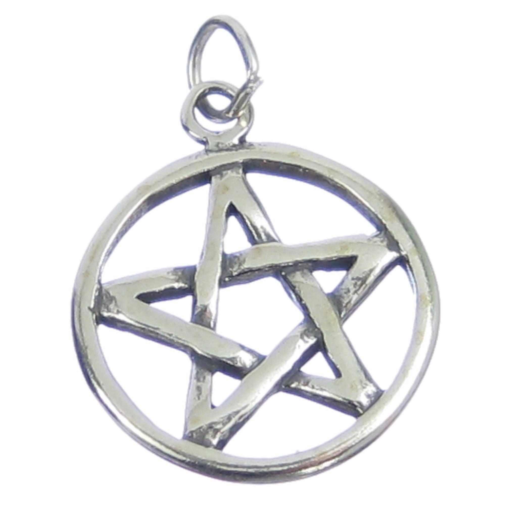 Pentacle sterling silver charm .925 x 1 pentangle pentagram pendants