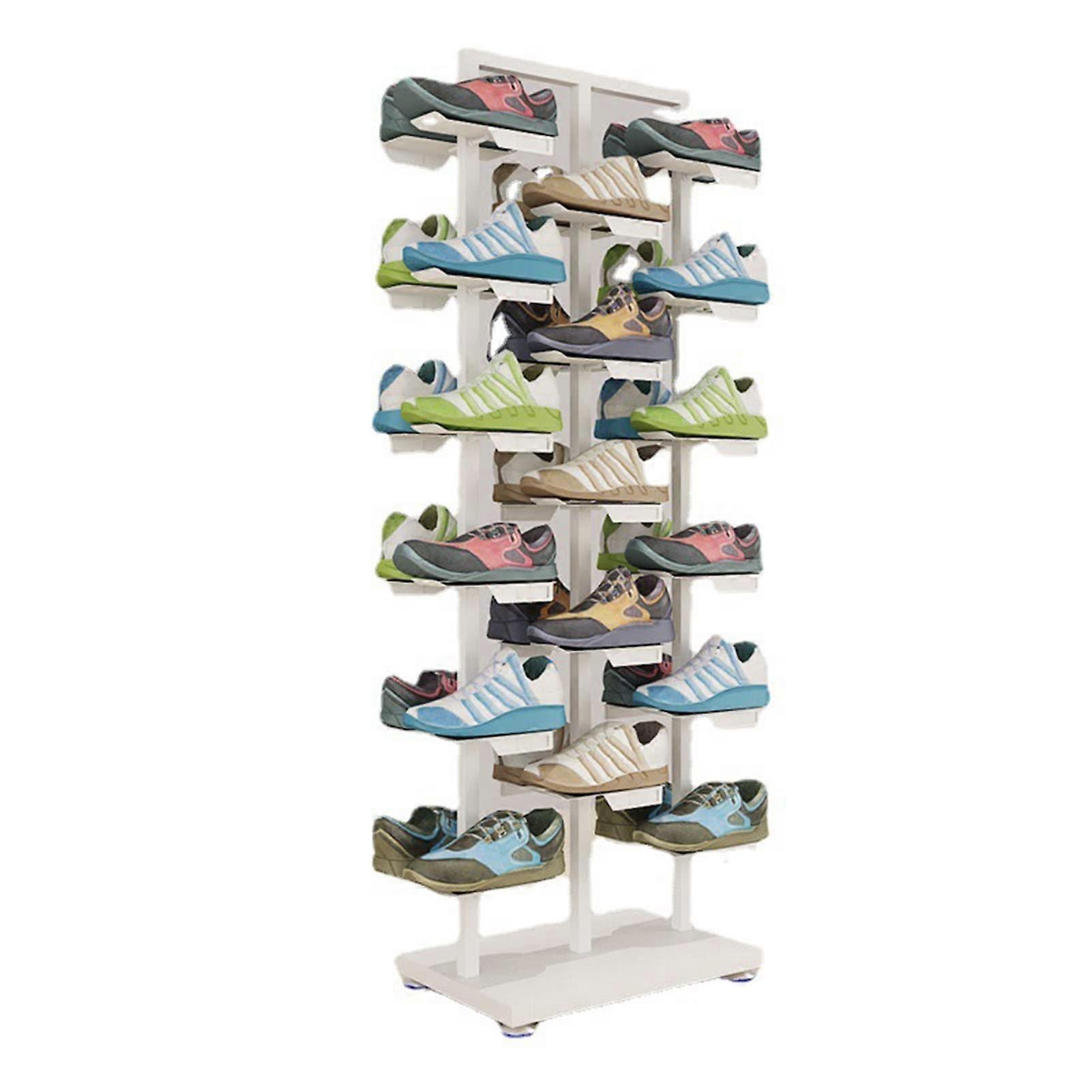 Metal Shoe Display Rack with RustResistant Frame and Secure Holders for Retail Sneakers Store
