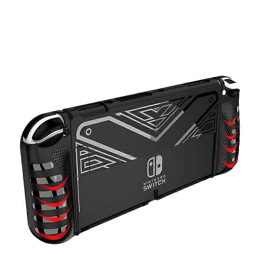 For Switch OLED Game Console Protective Case TPU + PC Split-Style NS Protective Cover Black