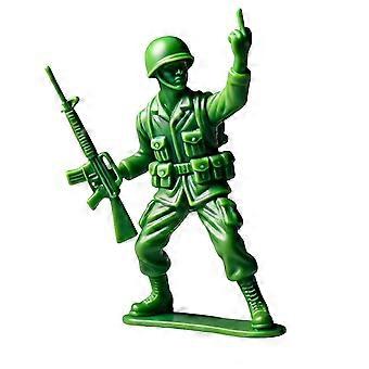 Klassische grüne Plastiksoldatenfiguren für Schreibtischdekoration und Militärpartys