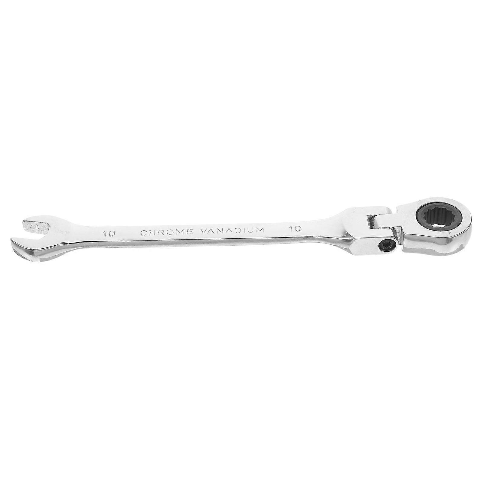 10Mm Wrench Spanner with Flexible Head Ratchet Combination for Home Use