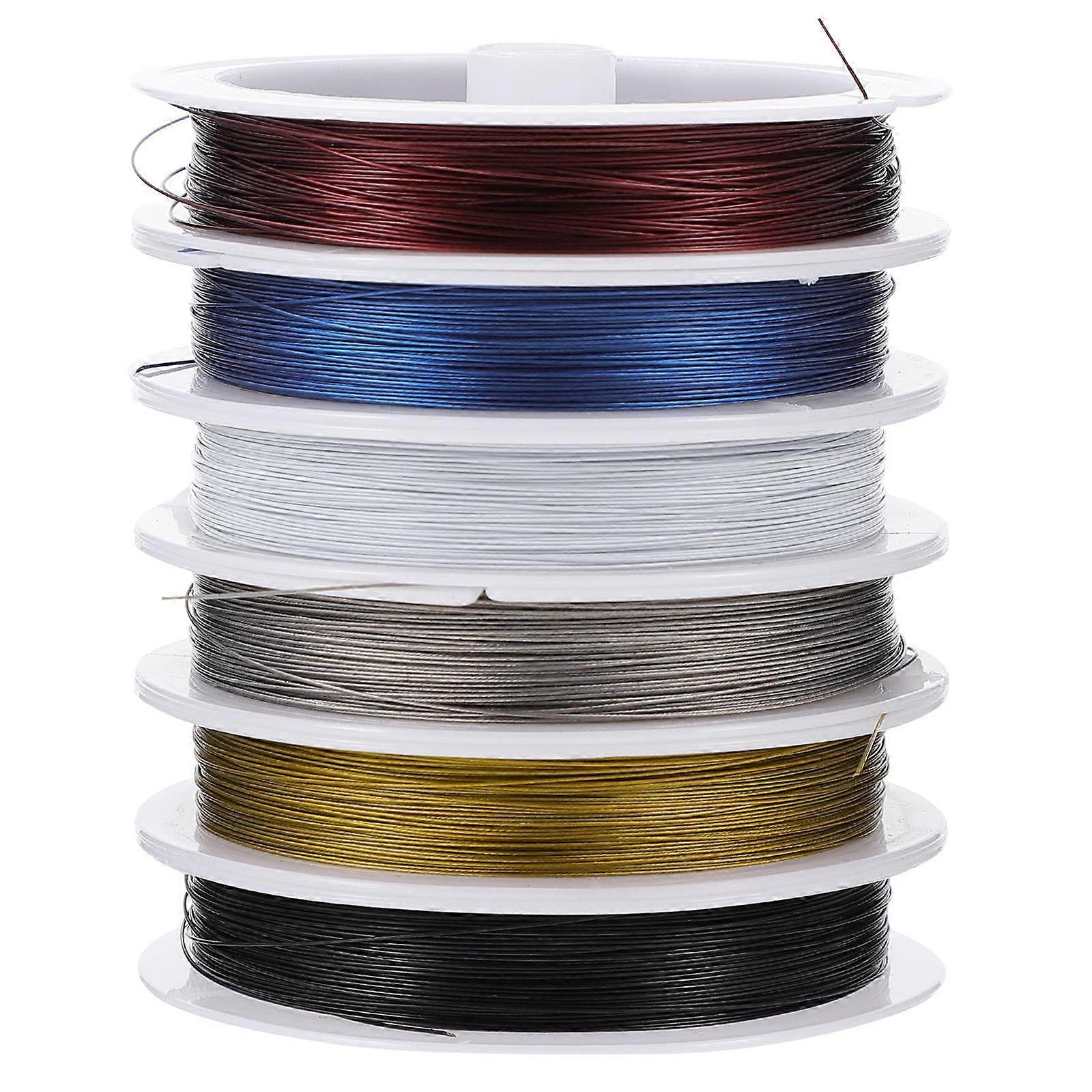 6Pcs Copper Wire for Jewelry Making Craft String Flexible DIY Use Assorted Color