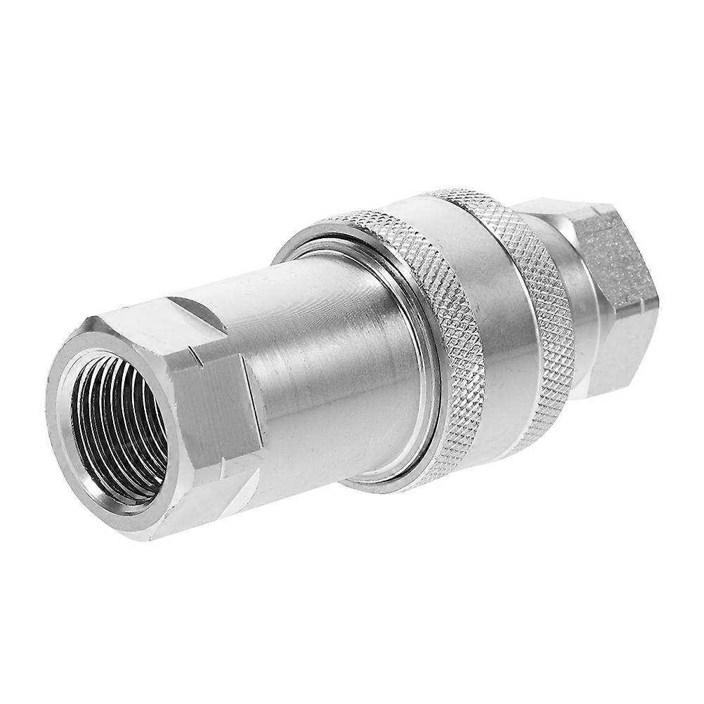 Hydraulic Quick Connect Couplers For Fluid Transfer Applications NPT3/8 Size Silver With Quick Connection 1Pcs