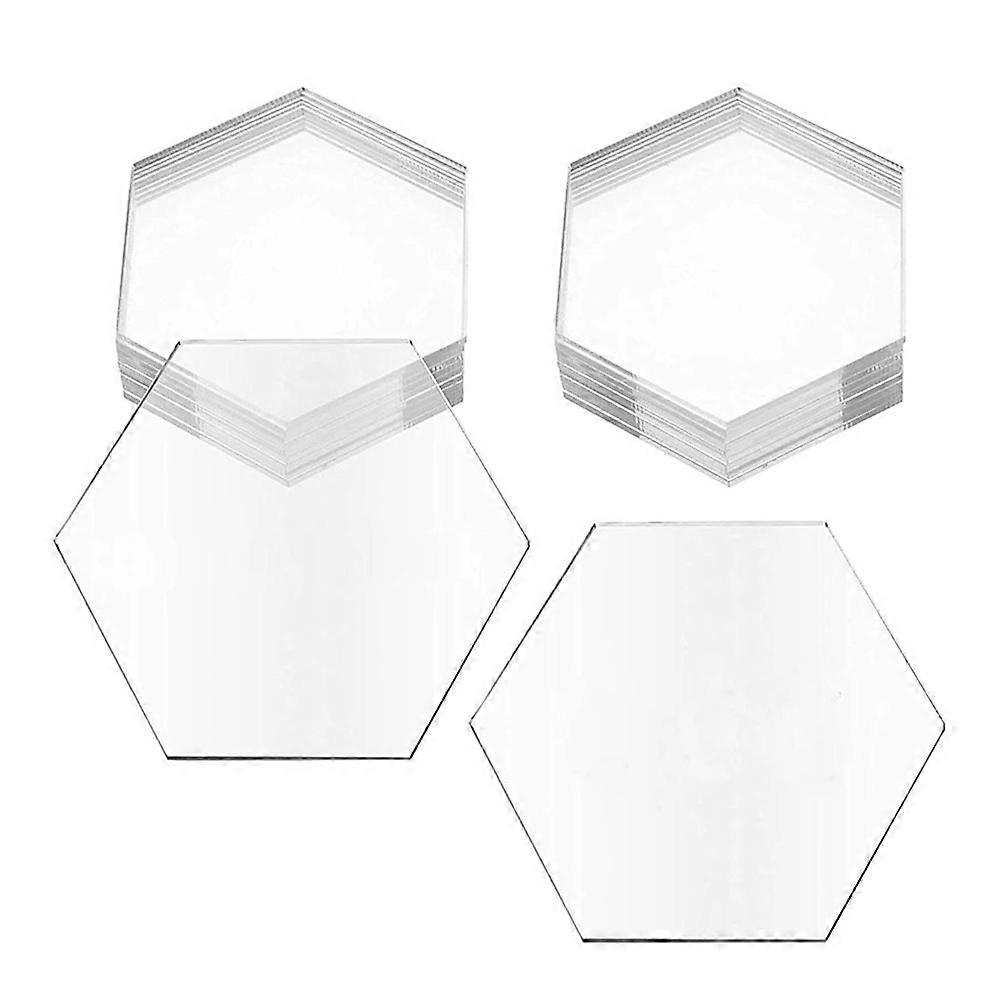 Hexagonal Acrylic Place Cards for Table Setting 20Pcs Transparent Wedding Name Cards