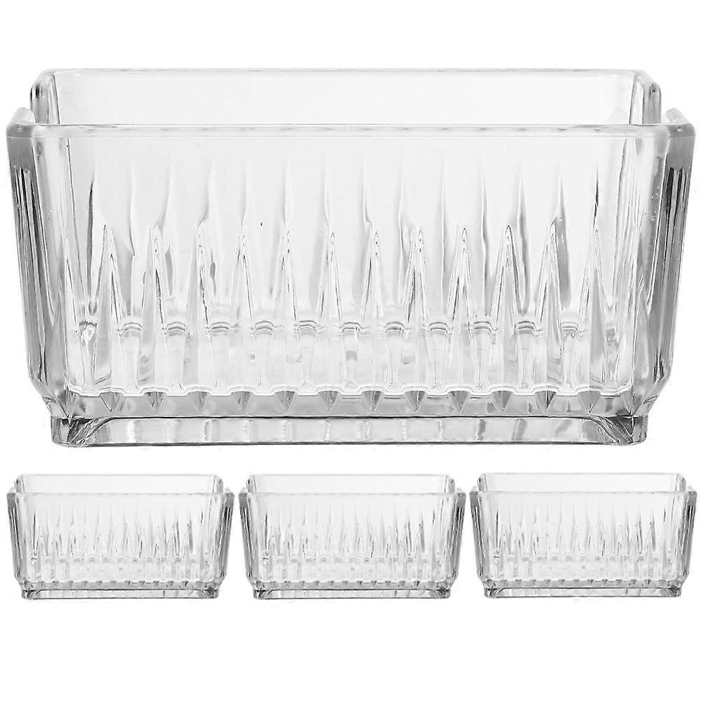 Acrylic Desktop Sugar Containers for Storage Use 4Pcs Clear Organizer