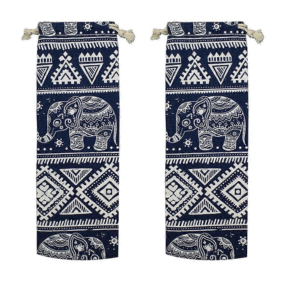 Drawstring Bag for Straw Storage 5Pcs Stainless Steel Straws Storage Pouch