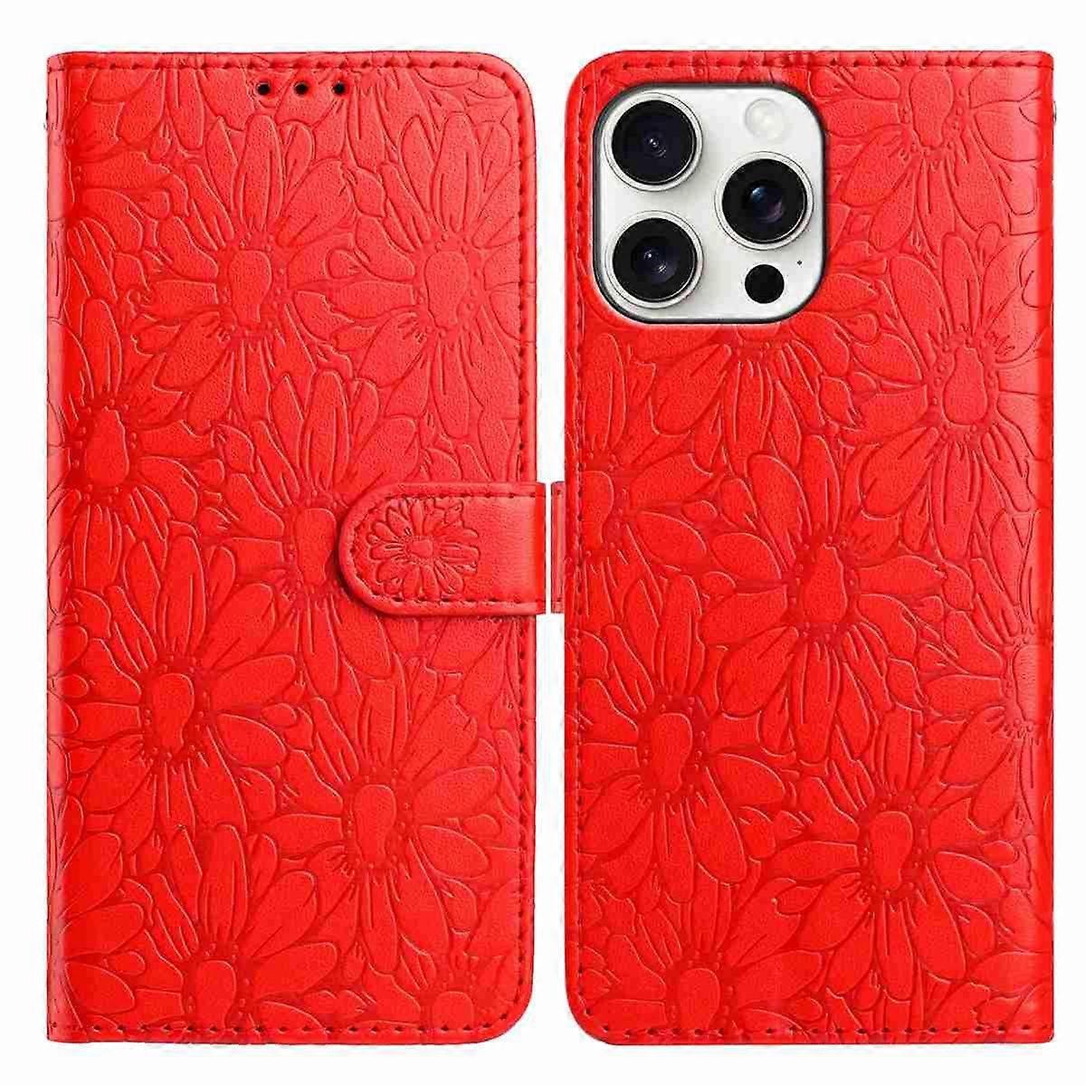 Daisy Embossed Leather Phone Case