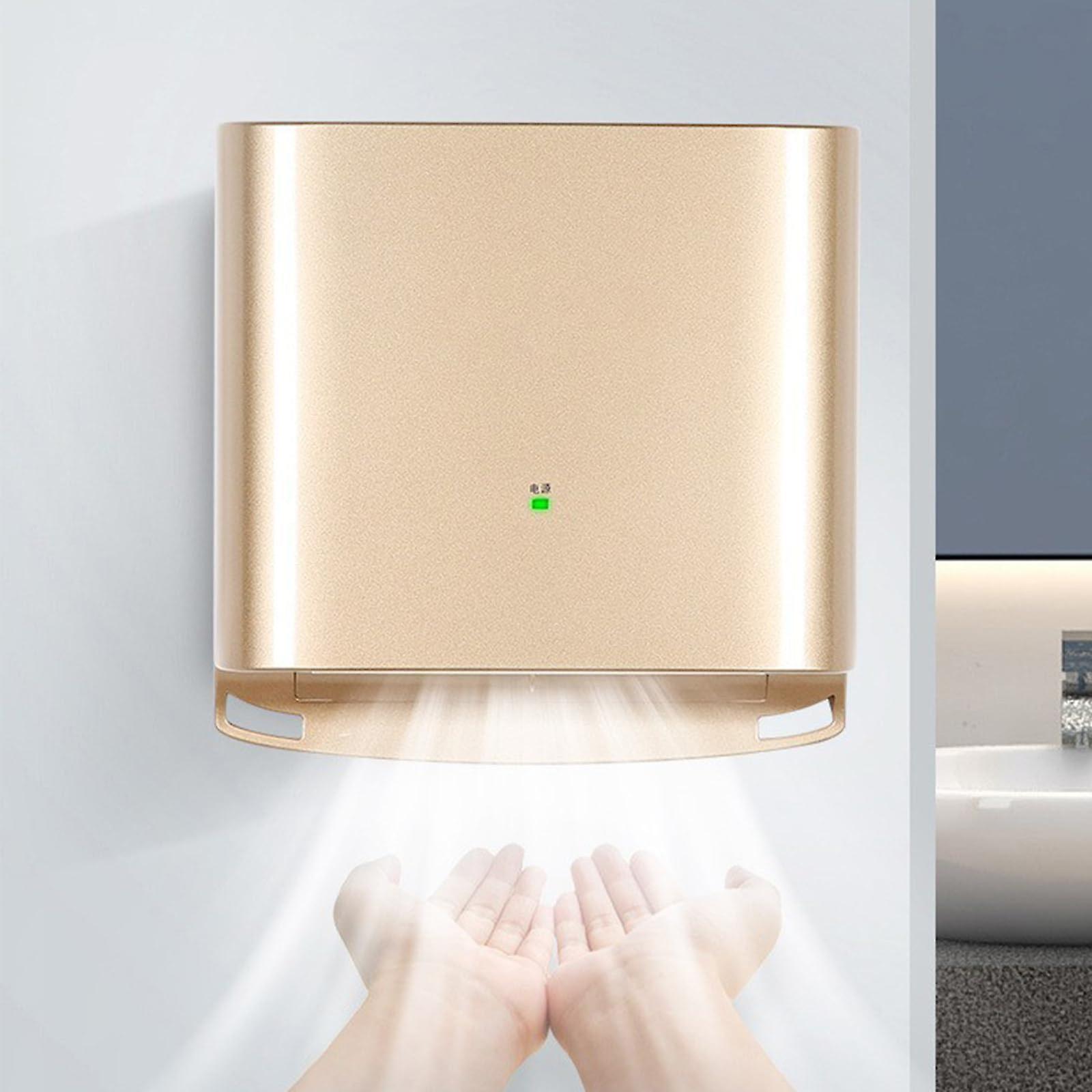 Automatic Hand Dryer with Fast Drying 8s, Touchless Sensor, Dual Heat Modes, Wall Mounted Gold