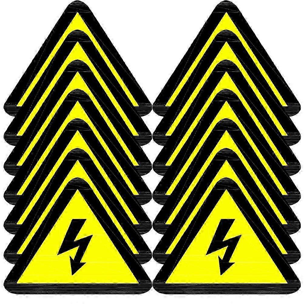 25pcs High Voltage Caution Warning Electrical Danger Shocks Stickers
