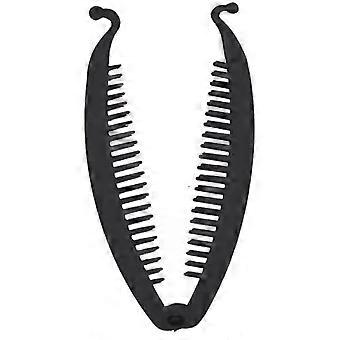 Black Wide 6 Inch Banana Hair Clip for Thick Hair with Secure AllDay Hold and Elegant Curved Design
