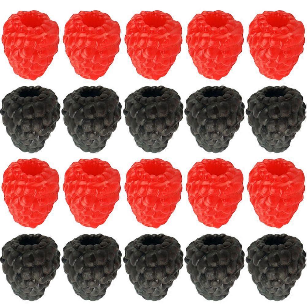 20pcs Artificial Raspberry Kitchen Fake Raspberry Decoration Realistic Raspberry