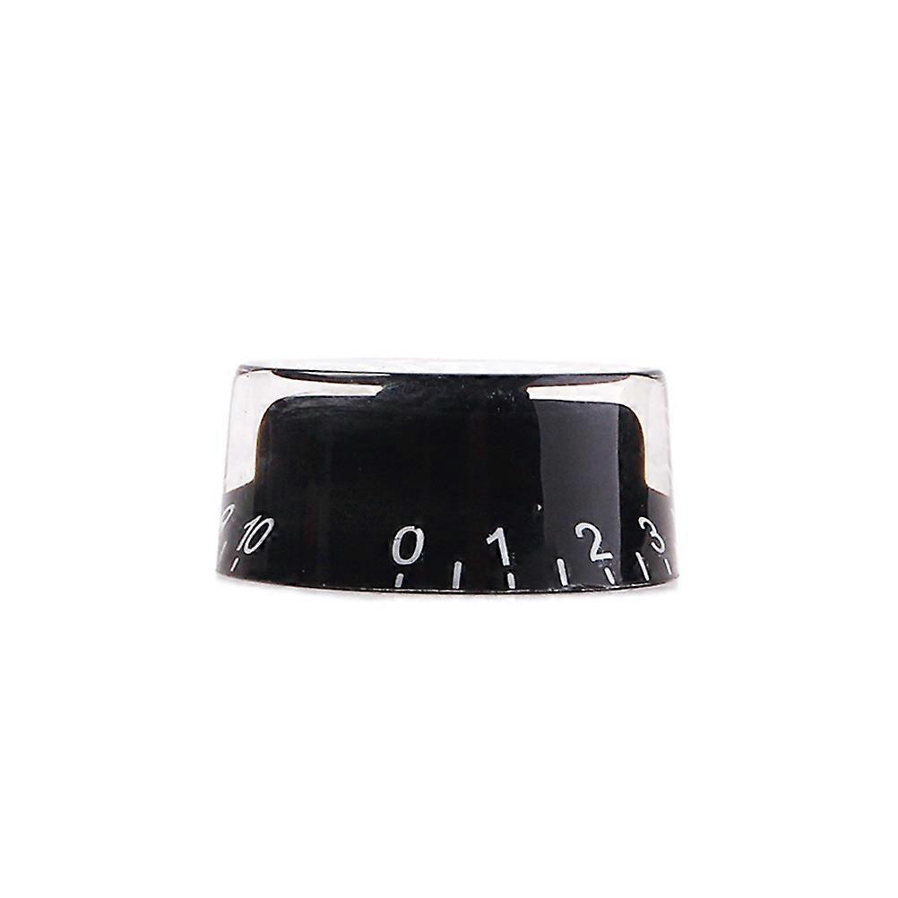 4 PCS/ Set Guitar Knobs Volume Tone Control Knobs Skull Pattern Rotary Knobs for LP Electric Guitar Parts Replacement (Black/ White Pattern)