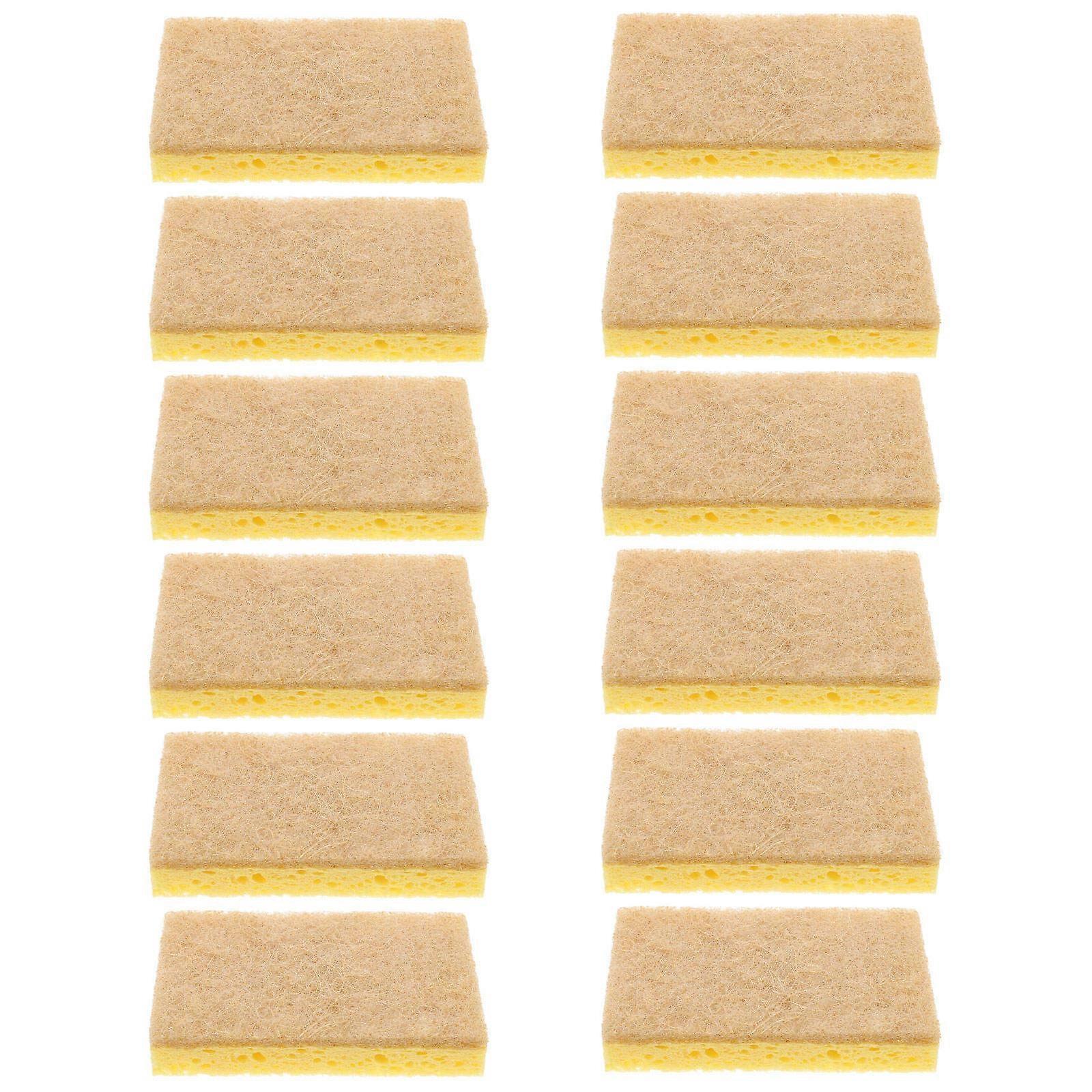 12pcs Reusable Sponge Kitchen Dish Sponge Multi-functional Wash Sponge Kitchen Scrub Sponge
