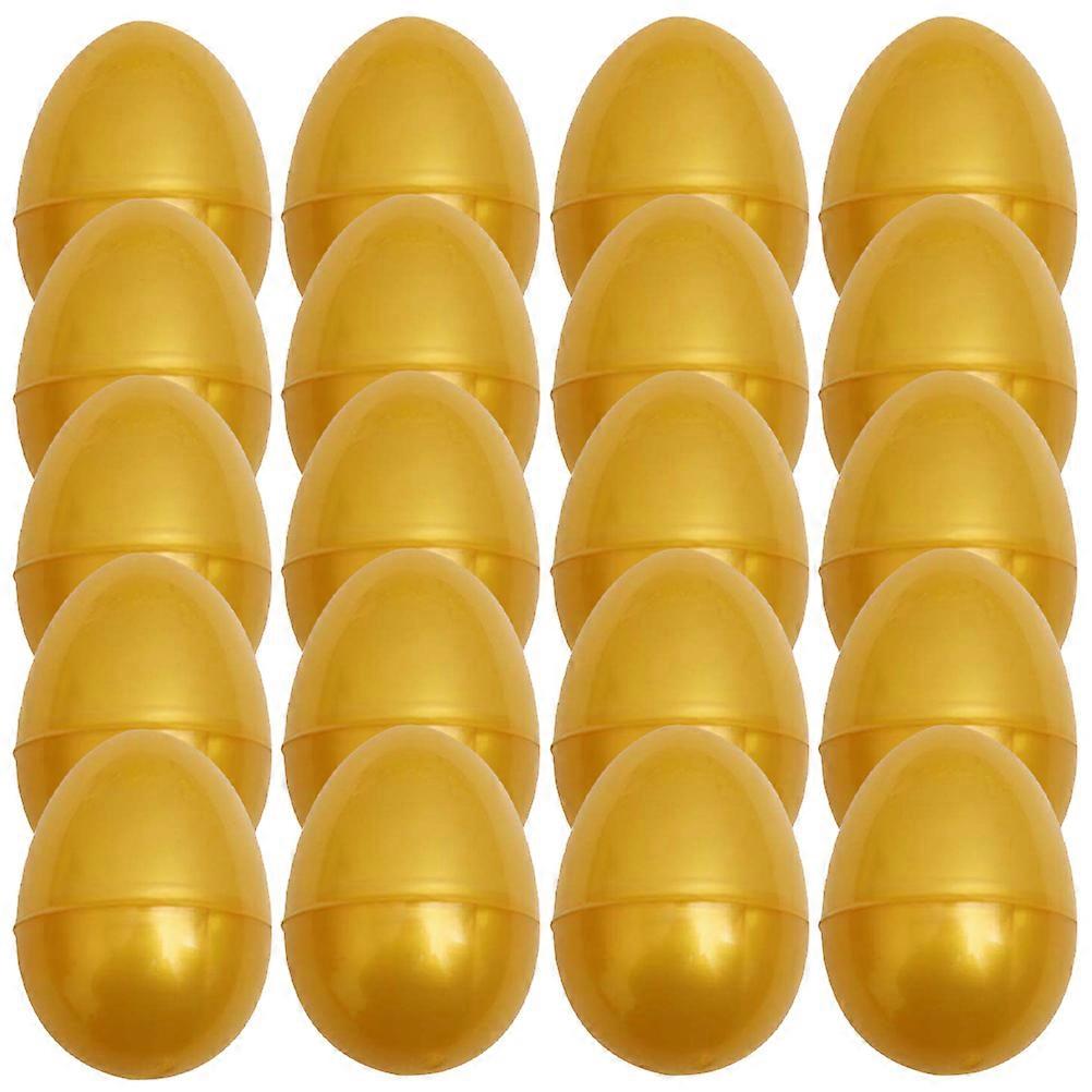 Plastic Golden Eggs Empty Eggs for Storage 72Pcs Easter Toy Party