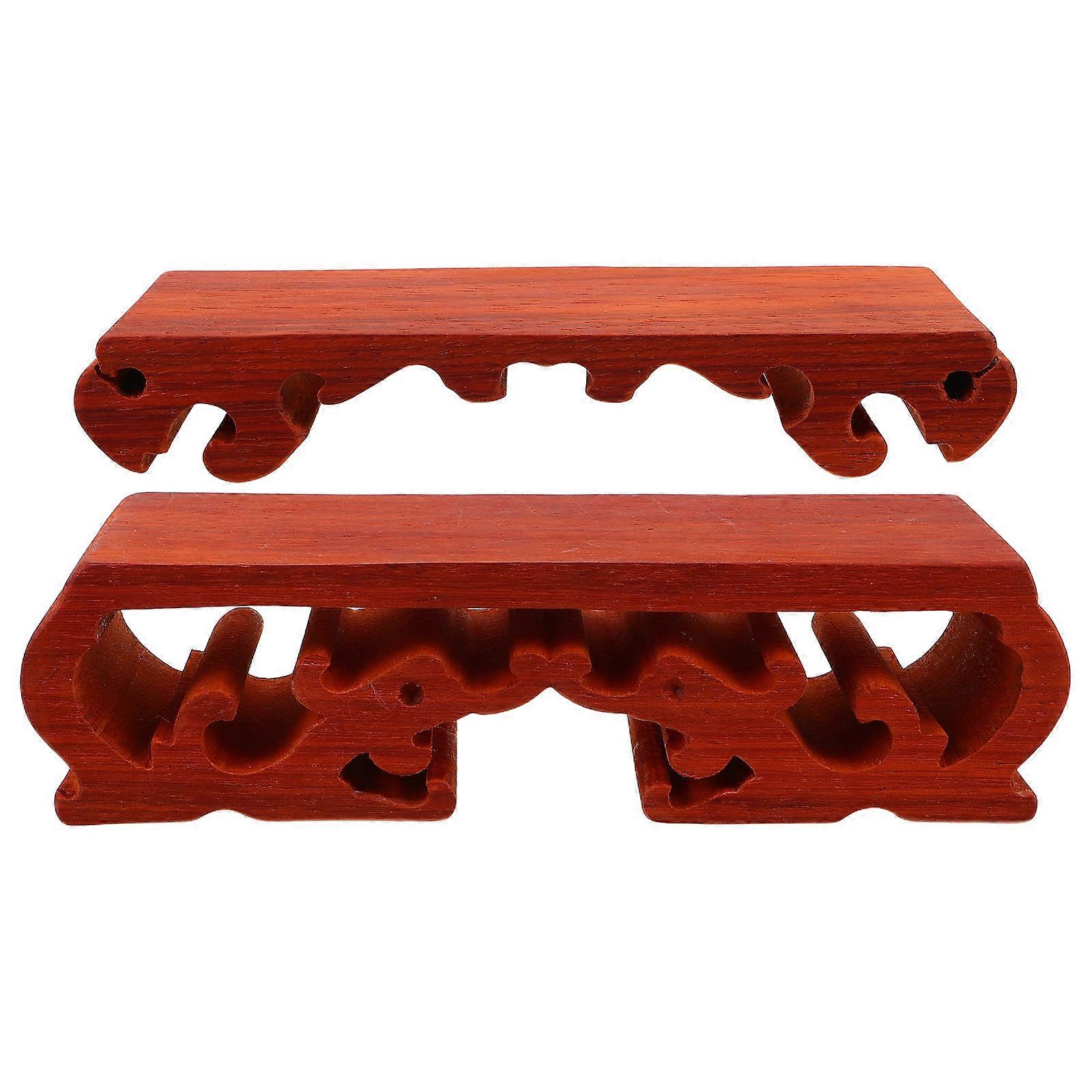 Wooden Display Stand for Craft Ornament with Rectangular Base