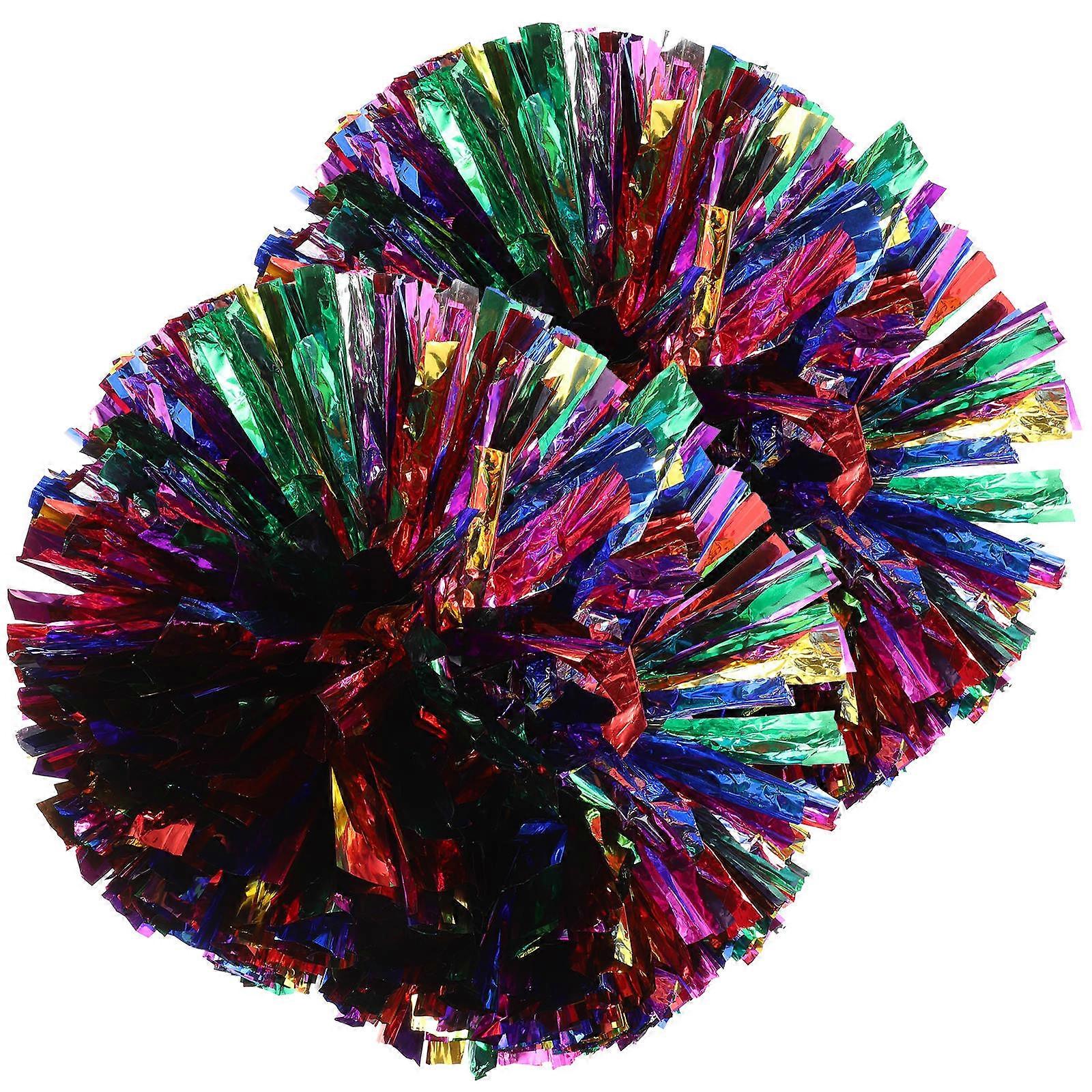 Cheering Pompom Handheld Cheering Props for Playing 2Pcs Pet Material