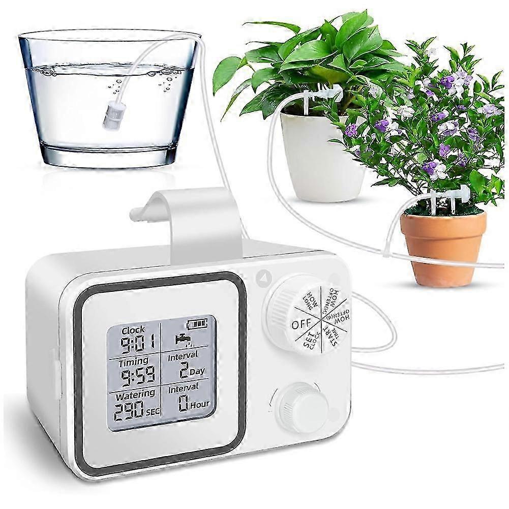 Automatic Watering System with Adjustable Drippers Automatic Drip Irrigation Kit with Customize Schedule Water