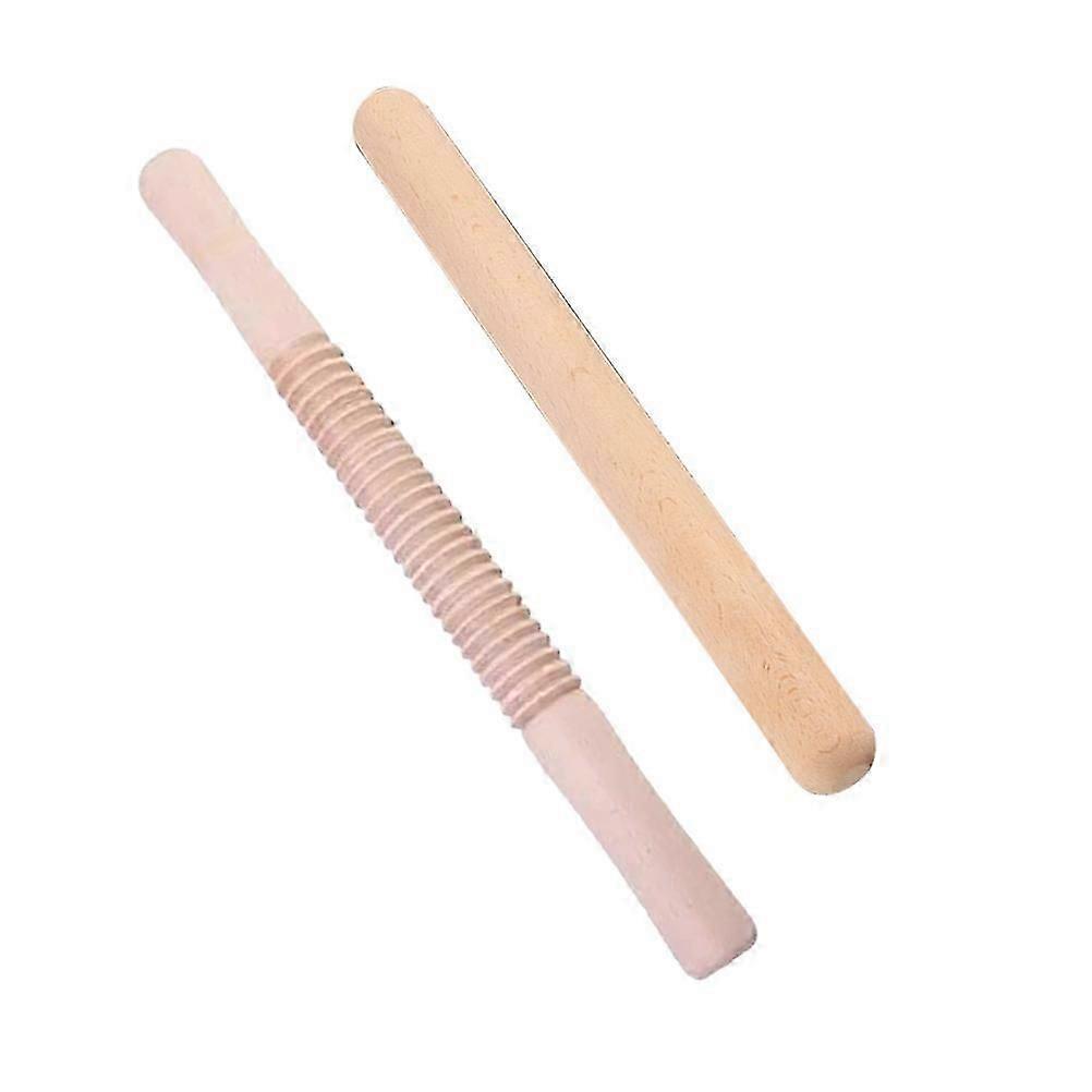 Wooden Rolling Pin, Comfortable Grip, for Baking, 2 Pack