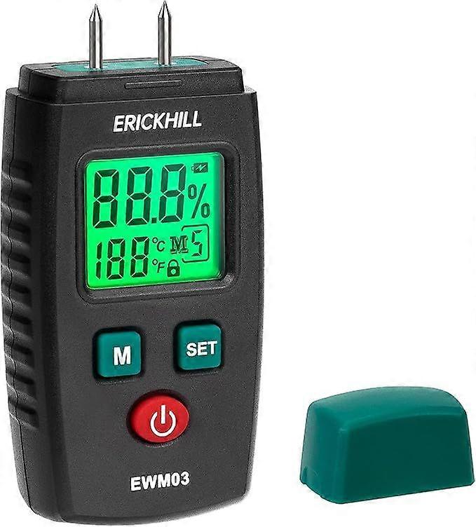 Digital Pin-Type Wood Moisture Meter & Damp Detector with LCD Display