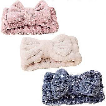 3 Pieces Hair Band Women Makeup, Cute Knot Elastic Hair Band