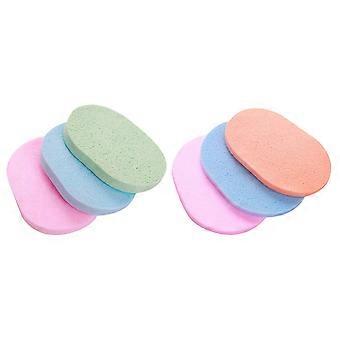6Pcs Portable Facial Sponges Multi-function Exfoliating Sponges Household Face Scrubbers