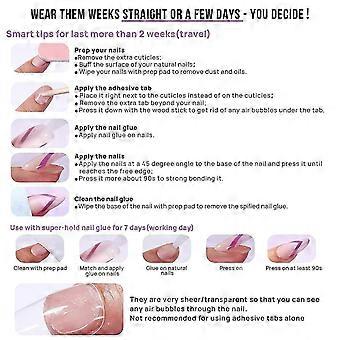 Nail Patches Wear Nail Patches Finished Products-medium And Long Graded Blue Fake Nails 2026 New