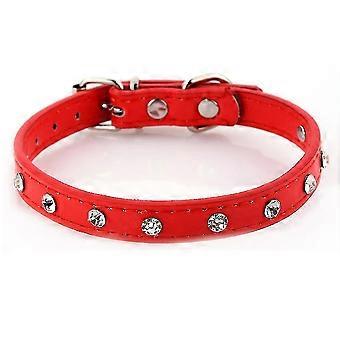 Leather Safety Rivet Cat Collars-hand Stretch Take-light And Strong